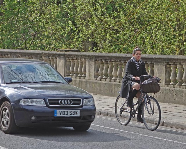 cyclist-car