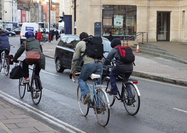 Cyclists -backpacks